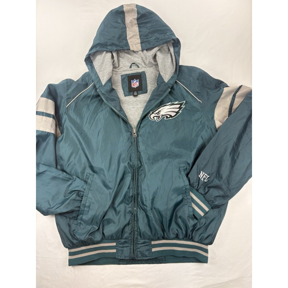 Philadelphia Eagles NFL Apparel GIII Full Zip Hooded Jacket Embroidered Men's L